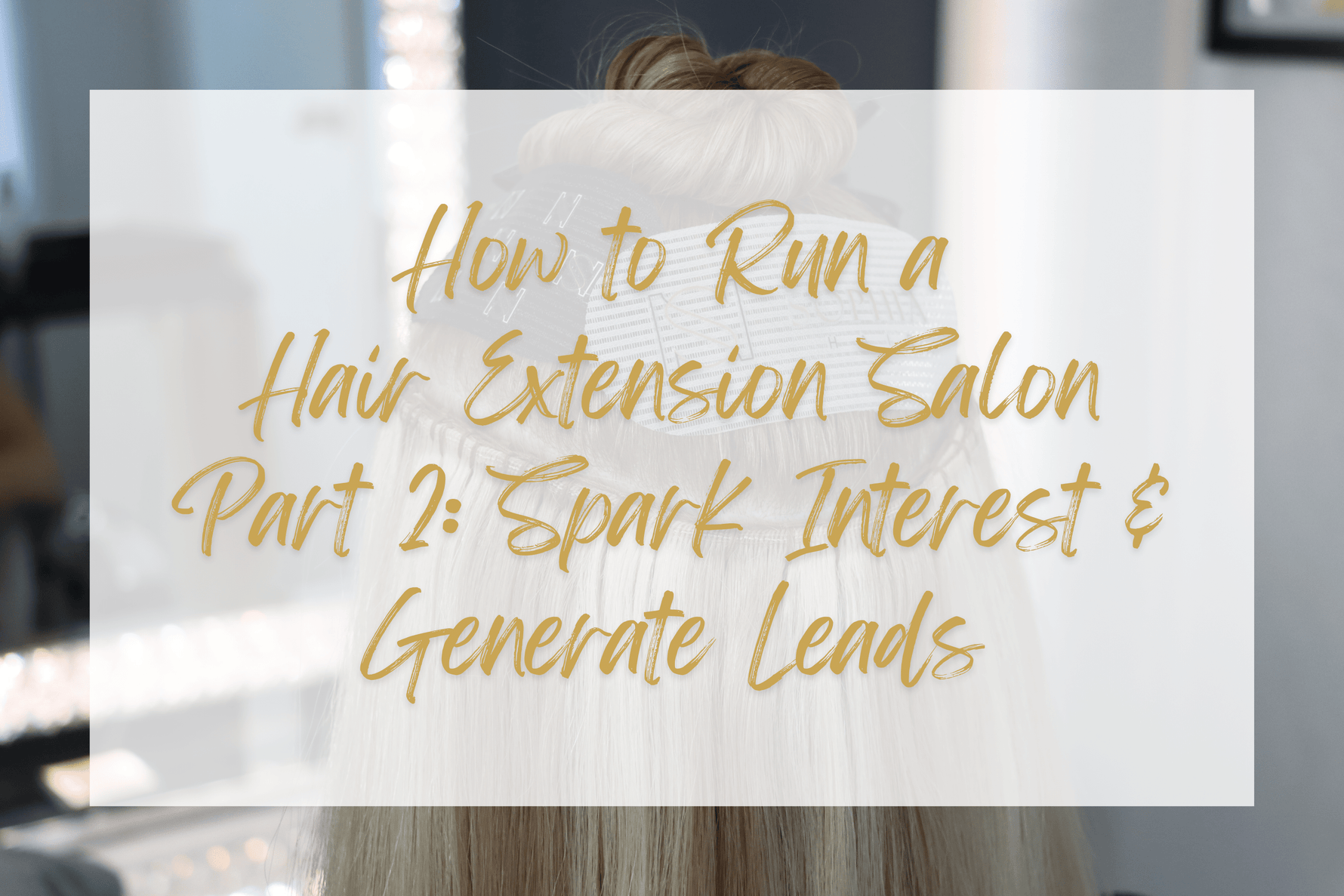Hpw to run a hair extension salon - Part 2:Spark Interest & Generate Leads