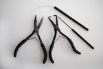 Black Steel Hair Extension Tools