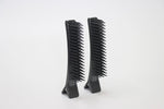 two Sophia Hair Extension Hair Combclips standing over a white background